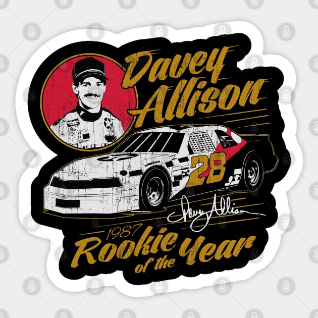 Davey Allison Rookie Of The Year 1987 Sticker by art.Hamdan